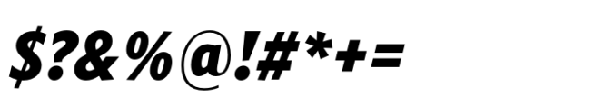Forley Condensed Black Italic Font OTHER CHARS