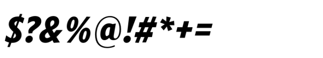 Forley Condensed Extrabold Italic Font OTHER CHARS