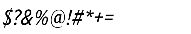 Forley Condensed Italic Font OTHER CHARS