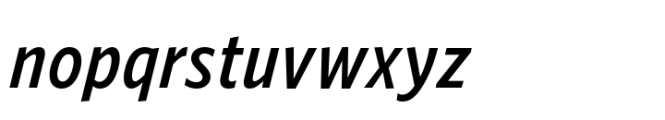 Forley Condensed Md Italic Font LOWERCASE