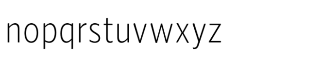 Forley Condensed XLt Font LOWERCASE