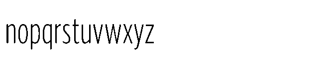 Forley Display Compressed ExtraLight Font LOWERCASE
