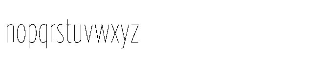 Forley Display Compressed Hairline Font LOWERCASE