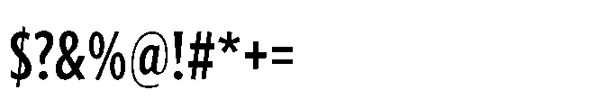 Forley Display Compressed Medium Font OTHER CHARS