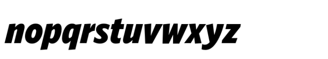 Forley Display Condensed Black Italic Font LOWERCASE