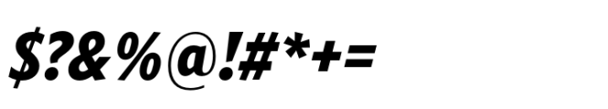 Forley Display Condensed Extrabold Italic Font OTHER CHARS