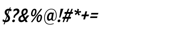 Forley Display Condensed Md Italic Font OTHER CHARS