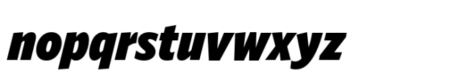 Forley Display Condensed XBlk Italic Font LOWERCASE