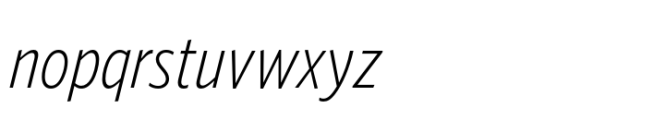Forley Display Condensed XLt Italic Font LOWERCASE
