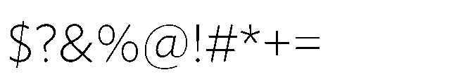 Forley Display ExtraLight Font OTHER CHARS