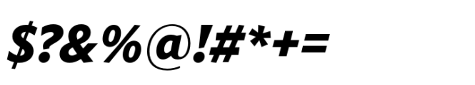 Forley Display Extrabold Italic Font OTHER CHARS