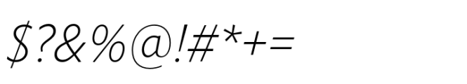 Forley Display XLt Italic Font OTHER CHARS