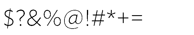 Forley ExtraLight Font OTHER CHARS
