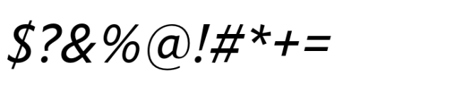 Forley Italic Font OTHER CHARS