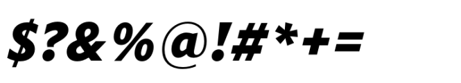 Forley Micro Black Italic Font OTHER CHARS