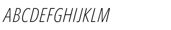 Forley Micro Cm XLt Italic Font UPPERCASE