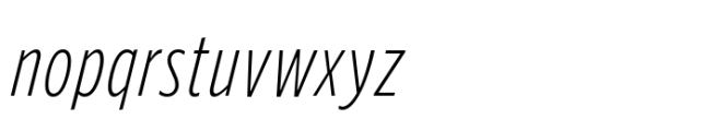 Forley Micro Cm XLt Italic Font LOWERCASE