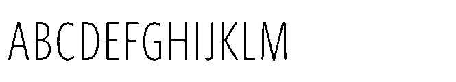Forley Micro Compressed ExtraLight Font UPPERCASE