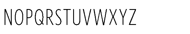 Forley Micro Compressed ExtraLight Font UPPERCASE