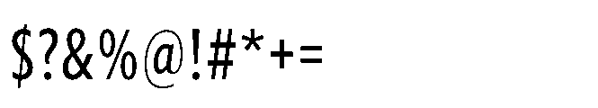 Forley Micro Compressed Regular Font OTHER CHARS