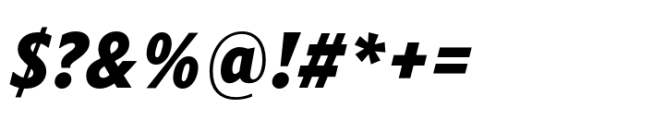Forley Micro Condensed Black Italic Font OTHER CHARS
