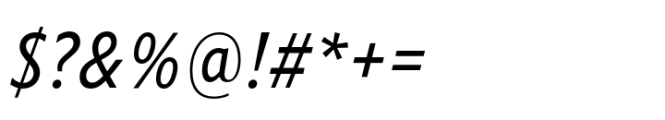 Forley Micro Condensed Italic Font OTHER CHARS