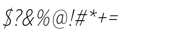 Forley Micro Condensed XLt Italic Font OTHER CHARS