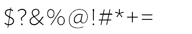 Forley Micro ExtraLight Font OTHER CHARS