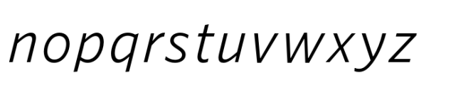 Forley Micro Light Italic Font LOWERCASE