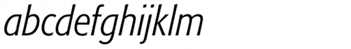 Formata Pro Cond Light Italic Font LOWERCASE