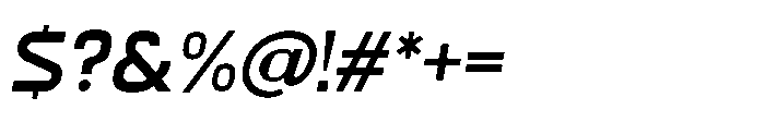 Formax Bold Oblique Font OTHER CHARS