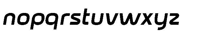 Formax Bold Oblique Font LOWERCASE