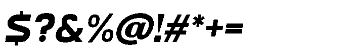 Formax Heavy Oblique Font OTHER CHARS