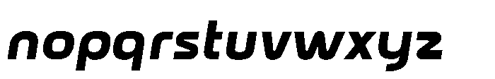 Formax Heavy Oblique Font LOWERCASE