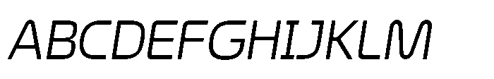 Formax Light Oblique Font UPPERCASE