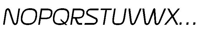 Formax Light Oblique Font UPPERCASE