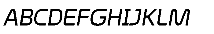 Formax Regular Oblique Font UPPERCASE