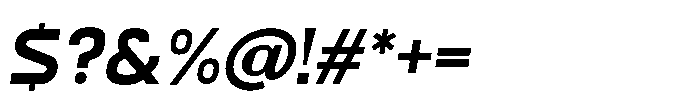 Formax Semi Heavy Oblique Font OTHER CHARS