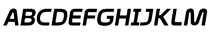 Formax Semi Heavy Oblique Font UPPERCASE