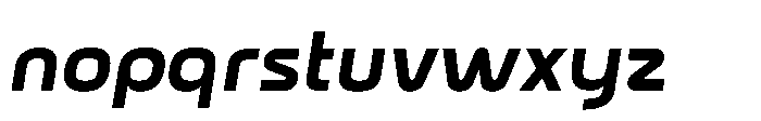 Formax Semi Heavy Oblique Font LOWERCASE