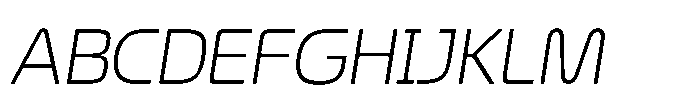 Formax Thin Oblique Font UPPERCASE