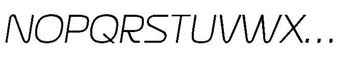 Formax Thin Oblique Font UPPERCASE