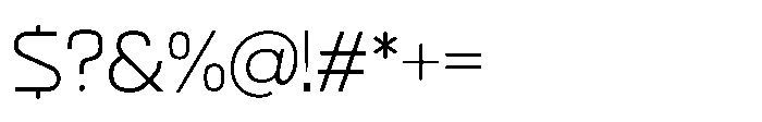 Formax Thin Font OTHER CHARS