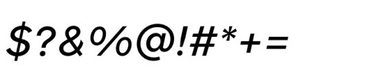 Forme Grotesque Medium Italic Font OTHER CHARS