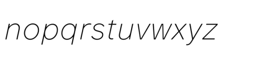 Forme Grotesque XLt Italic Font LOWERCASE
