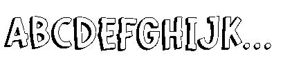 Formelo Sketchy Double Formelo Sketchy Shadow Regular Font UPPERCASE