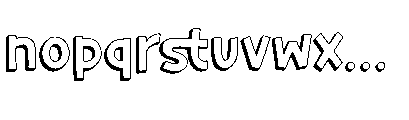 Formelo Sketchy Double Formelo Sketchy Shadow Regular Font LOWERCASE