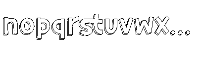 Formelo Sketchy Double Regular Font LOWERCASE
