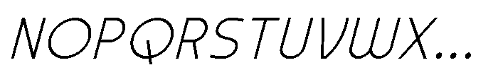 Formgraphia Extra Light Italic Font UPPERCASE