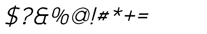 Formgraphia Light Italic Font OTHER CHARS